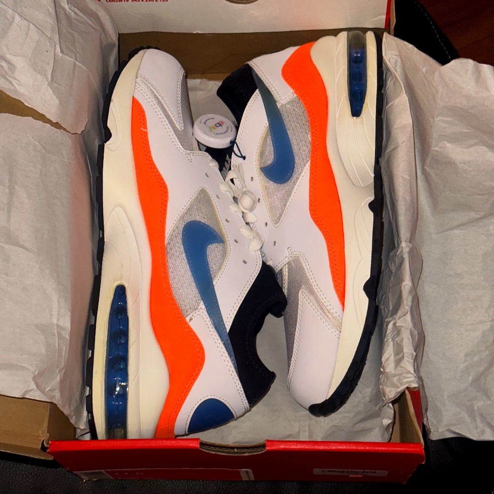 Nike Air Max 93 Nebula Blue Orange Men's Size 11.5 US New with Box